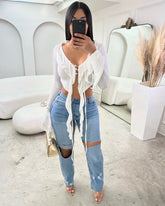 Anais Ruffled Crop